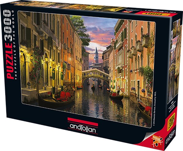 Anatolian (4904) - Dominic Davison: "Abenddämmerung in Venedig" - 3000 Teile Puzzle