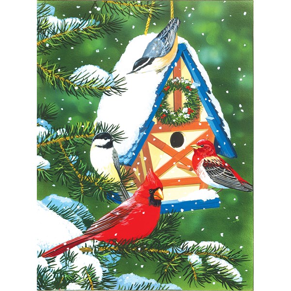 SunsOut (30422) - William Vanderdasson: "Vögel am Futterhaus" - 1000 Teile Puzzle