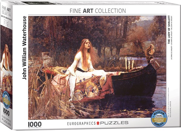 Eurographics (6000-1133) - John William Waterhouse: "Die Lady von Shalott, 1888" - 1000 Teile Puzzle