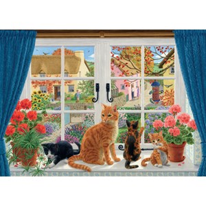 Falcon (11064) - Sarah Adams: "Through the Cottage Window" - 500 Teile Puzzle