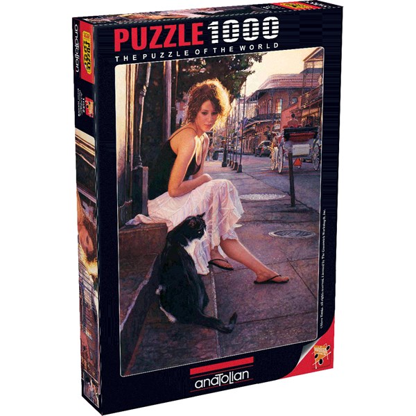 Anatolian (PER1022) - "Schöne Frau mit ihrer Katze" - 1000 Teile Puzzle