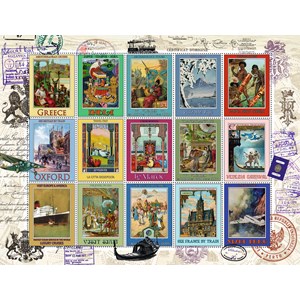 Ravensburger (16602) - "Vacation Stamps" - 2000 Teile Puzzle