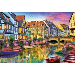 Educa (17134) - "Kanal in Colmar, Frankreich" - 4000 Teile Puzzle