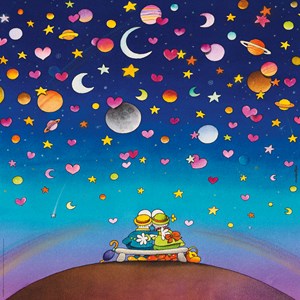 Heye (29800) - Guillermo Mordillo: "Kuscheln unterm Sternenhimmel" - 1000 Teile Puzzle