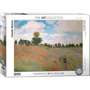 Eurographics (6000-0826) - Claude Monet: "Das Mohnfeld" - 1000 Teile Puzzle