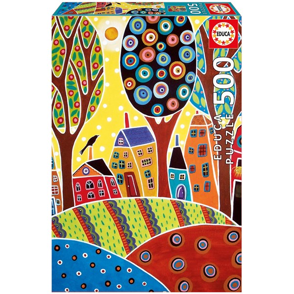 Educa (16732) - Karla Gerard: "Houses Barn Landscape" - 500 Teile Puzzle