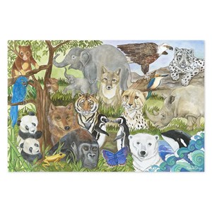 Melissa and Doug (4437) - "Endangered Species" - 48 Teile Puzzle