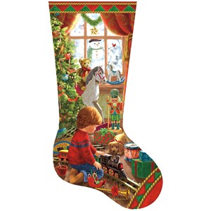 SunsOut (97108) - Liz Goodrick-Dillon: "A Boy's Stocking" - 800 Teile Puzzle