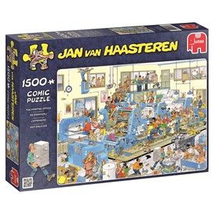 Jumbo (19039) - Jan van Haasteren: "Der Drucker" - 1500 Teile Puzzle