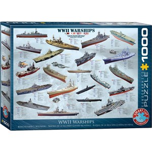 Eurographics (6000-0133) - "Kriegsschiffe aus dem 2. Weltkrieg" - 1000 Teile Puzzle