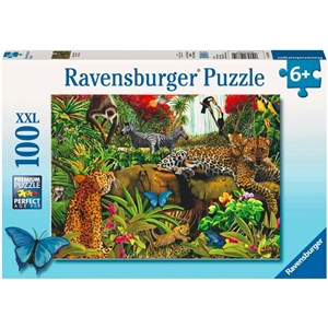 Ravensburger (10781) - Mary Thompson: "Wilder Dschungel" - 100 Teile Puzzle