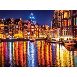 Clementoni (35037) - "Amsterdam bei Nacht" - 500 Teile Puzzle