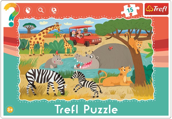 Trefl (312171) - "Safari" - 15 Teile Puzzle