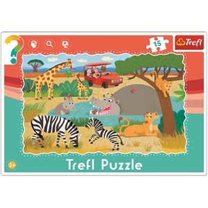 Trefl (312171) - "Safari" - 15 Teile Puzzle