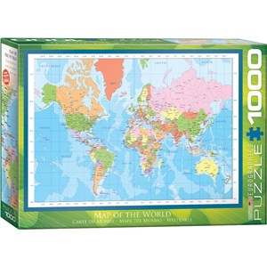 Eurographics (6000-1271) - "Weltkarte" - 1000 Teile Puzzle