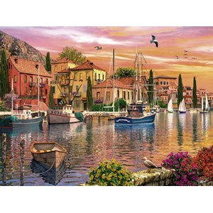 Ravensburger (16280) - Dominic Davison: "Mediterranean Harbor" - 1500 Teile Puzzle