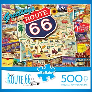 Buffalo Games (3887) - Kate Ward Thacker: "Route 66 (revised)" - 500 Teile Puzzle