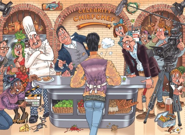 Jumbo (19150) - "Wasgij Original 26: Die große Promi-Kochshow" - 1000 Teile Puzzle