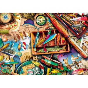 Buffalo Games (3744) - Aimee Stewart: "Vintage Fishing" - 500 Teile Puzzle