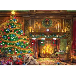 Eurographics (6000-0974) - Dominic Davison: "Weihnachts Labradors" - 1000 Teile Puzzle