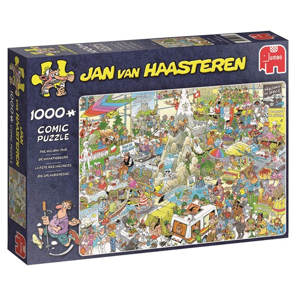 Jumbo (19051) - Jan van Haasteren: "Die Urlaubsmesse" - 1000 Teile Puzzle