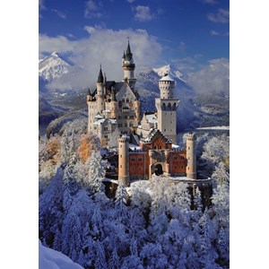 Piatnik (542244) - "Schloss Neuschwanstein im Winter" - 1000 Teile Puzzle