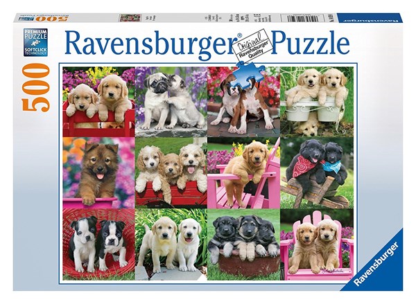 Ravensburger (14659) - Keith Kimberlin: "Welpenfreunde" - 500 Teile Puzzle