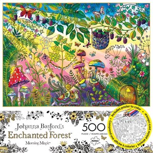 Buffalo Games (3846) - Johanna Basford: "Morning Magic (Enchanted Forest)" - 500 Teile Puzzle