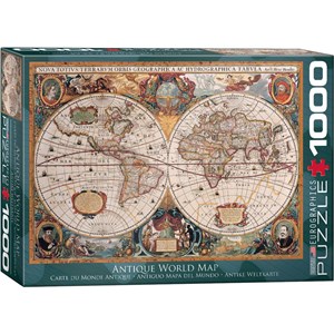 Eurographics (6000-1997) - "Antike Weltkarte" - 1000 Teile Puzzle