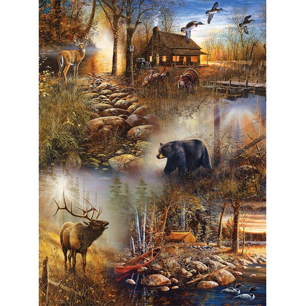 SunsOut (54672) - Jim Hansel: "Wald-Collage" - 1000 Teile Puzzle