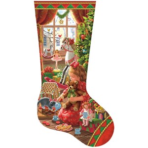 SunsOut (97111) - Liz Goodrick-Dillon: "A Girl's Stocking" - 800 Teile Puzzle