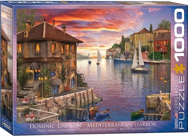 Eurographics (6000-0962) - Dominic Davison: "Mittelmeerhafen" - 1000 Teile Puzzle
