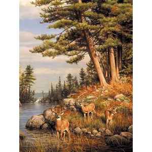 Buffalo Games (11168) - James Hautman: "Deer and Pines" - 1000 Teile Puzzle