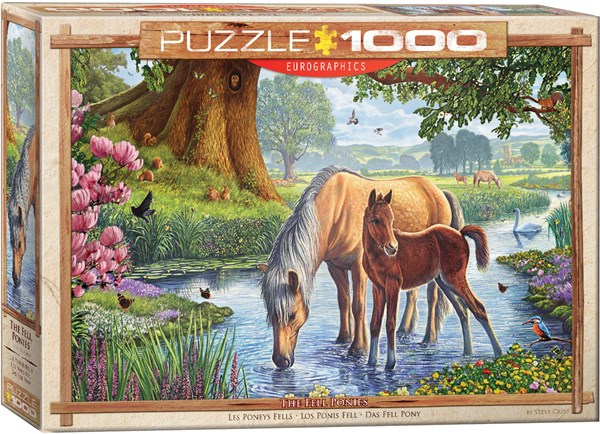 Eurographics (6000-0976) - Steve Crisp: "Pferde im Bach" - 1000 Teile Puzzle
