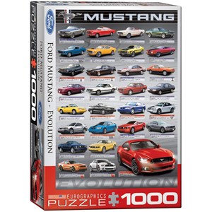 Eurographics (6000-0698) - "Ford Mustang Evolution" - 1000 Teile Puzzle