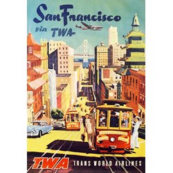 New York Puzzle Co (AA701) - David Klein: "See San Francisco, TWA Travel Posters" - 1000 Teile Puzzle