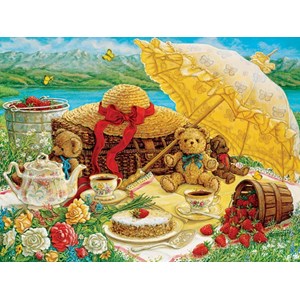 Cobble Hill (52089) - Janet Kruskamp: "Teddy Bär macht Picknick" - 500 Teile Puzzle