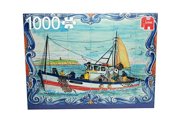 Jumbo (18542) - "Malerei auf blauen Fliesen aus Ferragudo" - 1000 Teile Puzzle