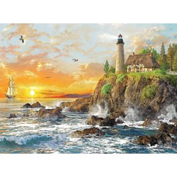 Trefl (33044) - "Sonnenuntergang an der felsigen Küste" - 3000 Teile Puzzle