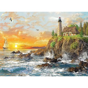 Trefl (33044) - "Sonnenuntergang an der felsigen Küste" - 3000 Teile Puzzle
