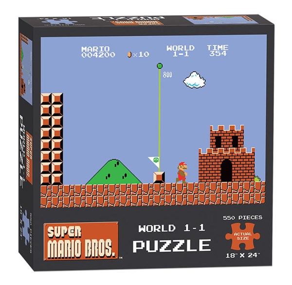 USAopoly (PZ005-488) - "Super Mario Bros. World 1-1" - 550 Teile Puzzle