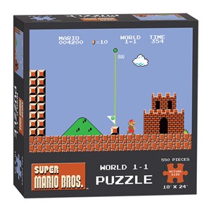 USAopoly (PZ005-488) - "Super Mario Bros. World 1-1" - 550 Teile Puzzle
