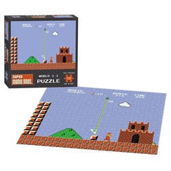 USAopoly (PZ005-488) - "Super Mario Bros. World 1-1" - 550 Teile Puzzle