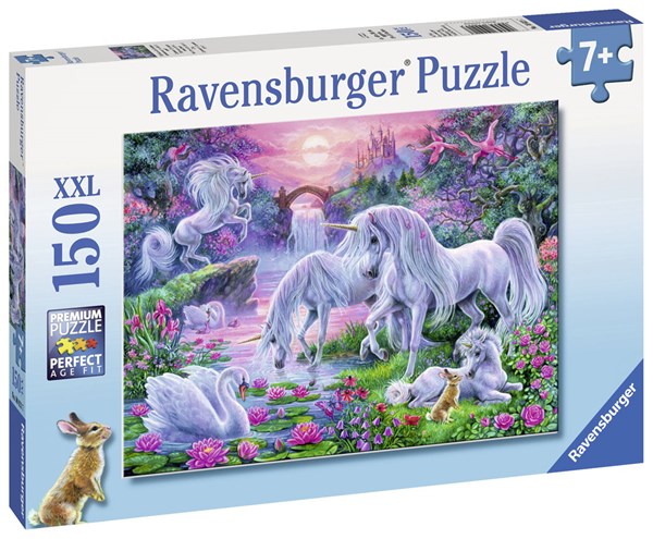 Ravensburger (10021) - "Einhörner im Abendrot" - 150 Teile Puzzle