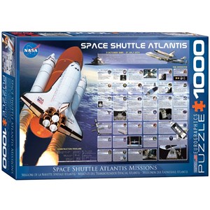 Eurographics (6000-0571) - "Missionen der Raumfähre Atlantis" - 1000 Teile Puzzle