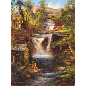 SunsOut (47931) - "Idylle am Wasserfall" - 1000 Teile Puzzle