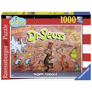 Ravensburger (19752) - "Seuss Street" - 1000 Teile Puzzle