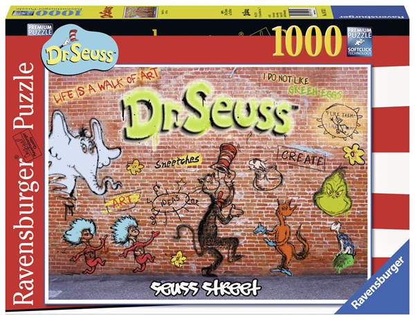Ravensburger (19752) - "Seuss Street" - 1000 Teile Puzzle