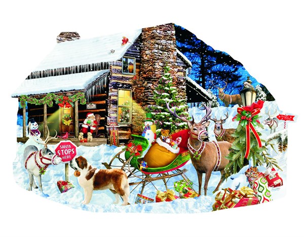 SunsOut (96046) - Lori Schory: "Die Hütte des Weihnachtsmanns" - 1000 Teile Puzzle