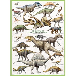 Eurographics (6000-0098) - "Dinosaurier der Kreidezeit" - 1000 Teile Puzzle